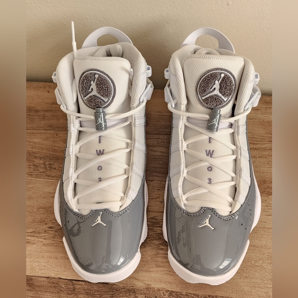 Nike Air Jordan 6 Rings Shoes 'White Cool Grey' 322992-121 Men's Size 8 New - Picture 8 of 10